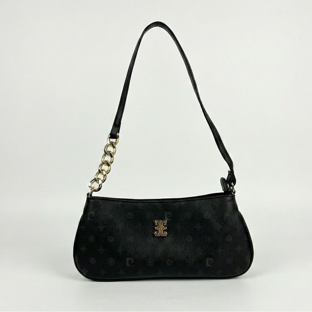 European/ Pierre Cardin Black Baguette Gold Chain Shoulder Hand Bag OFFERS ❤️ - Picture 4 of 6